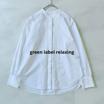 그린 라벨 릴랙싱 핀턱 밴드 카라 셔츠 긴팔
