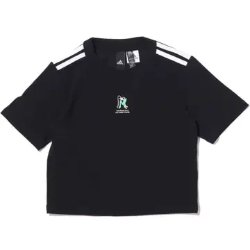 adidas 숏 기장 블랙 티셔츠
