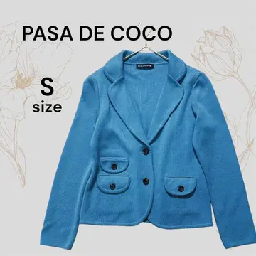 PASA DE COCO 울 자켓 스카이블루 블루 울 100% 파랑