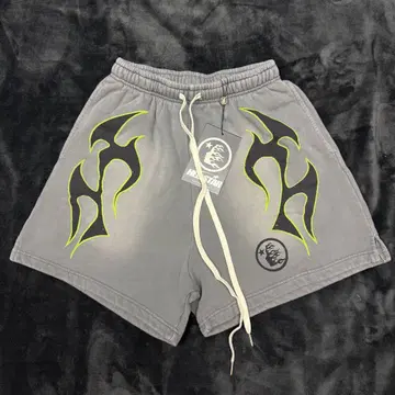미사용 새상품 Hellstar Flame Shorts 하프 팬츠