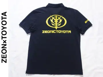 새상품 ZEONIC TOYOTA 피케 셔츠 L 블랙 기동전사 건담 도요타