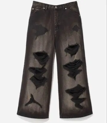 HARE 하레 와이드 데미지 데님 팬츠