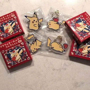포켓몬 PIKACHU DINER 아크릴 키링 피카츄 4개