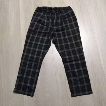 BEAMS Heart 체크 무늬 와이드 팬츠