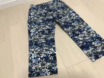 새상품급 잉게보그 꽃무늬 팬츠 블루 계열 일본제
