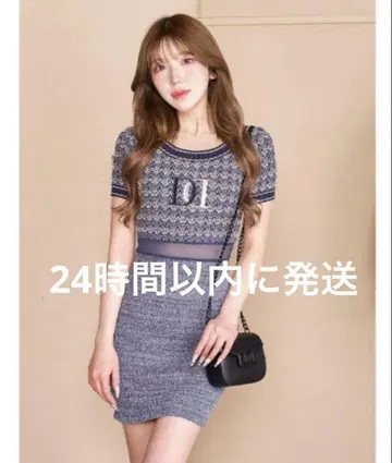 당일 발송 다리치 Darich DD 마린 보더 니트 미니 원피스