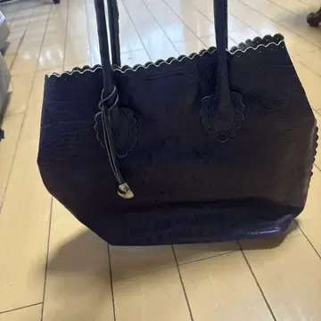 FURLA 보라색 크로커다일풍 숄더백