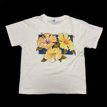 90s flower Tshirt 싱글 스티치