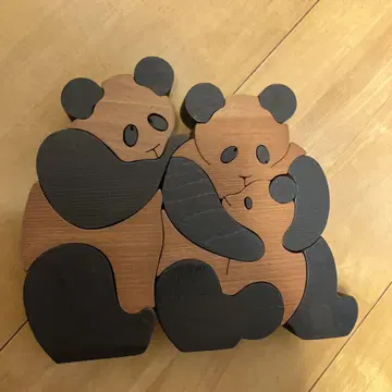 팬더의 나무 조각 히다의 목공예