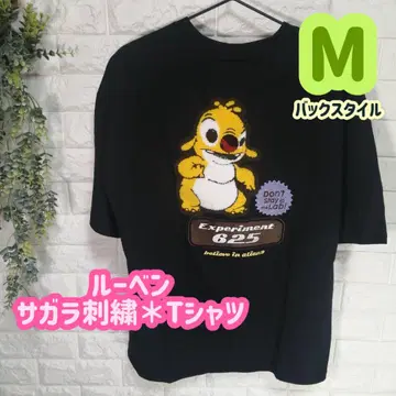 [새상품] 디즈니 스티치 루벤 사가라 자수 반팔 티셔츠 M