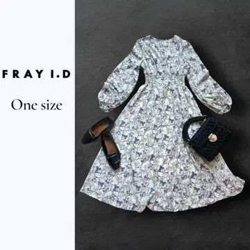 FRAY I.D 꽃무늬 롱 원피스 F 사이즈 허리밴딩 슬림핏