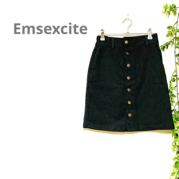 [emsexcite] 스커트 무릎 기장 뒤 밴딩 성숙 캐주얼 귀여운 M
