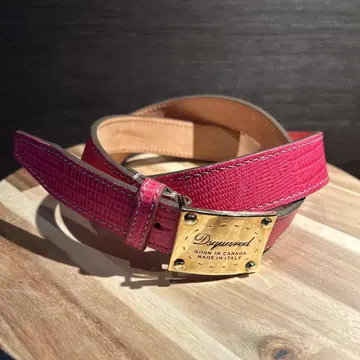 Daguereau 핑크 가죽 벨트 69cm