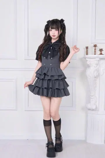 No genki 2WAY 살로펫 스커트 그레이 L