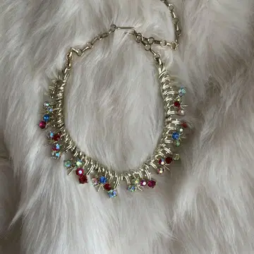 coro vintage usa 빈티지 컬러풀 스톤 초커