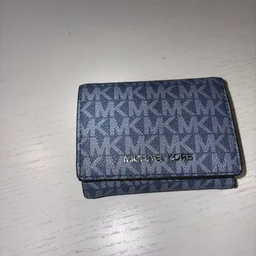 MICHAEL KORS 블루 3단 폴더형 지갑