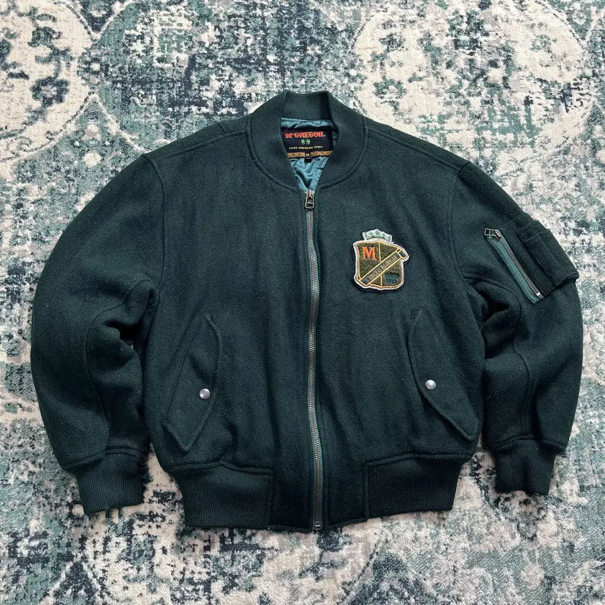 80s McGREGOR short wool bomber jacket