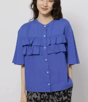 니코앤드 리프레쉬 린넨 레이온 프릴 블라우스