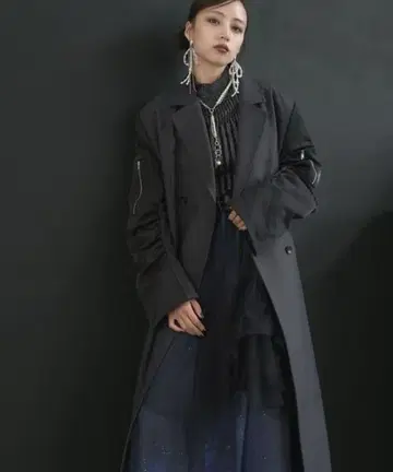 HARE 하레 블루종 슬리브 테일러드 코트