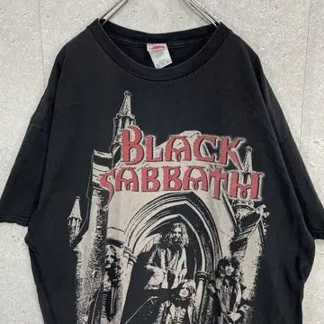 BLACK SABBATH 블랙 사바스 밴드 메탈 블랙 티셔츠 2XL