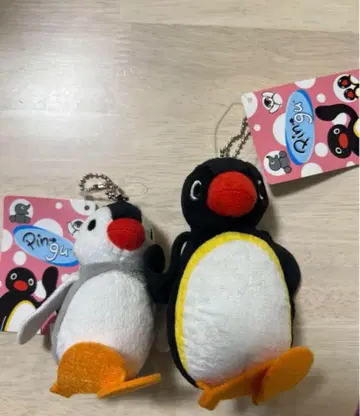 핑 핑구 핑가 귀여운 볼 체인이 달린 봉제 인형 세트