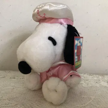 스누피 뱃사공 봉제 인형 핑크 PEANUTS