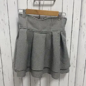미셸 마카롱 슬림 레그 스커트 깅엄 체크