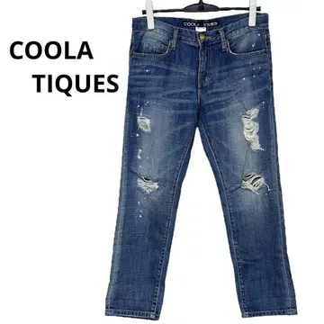 COOLA TIQUES 데미지 데님 [36] 크러쉬 데미지 페인트