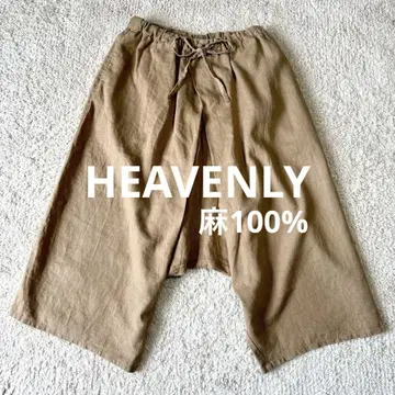HEAVENLY 린넨 사루엘 가우초 스커트 팬츠 린넨 100%