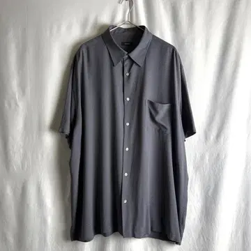 90년대 ALFANI 실크 셔츠 XXL 빅 사이즈 그레이