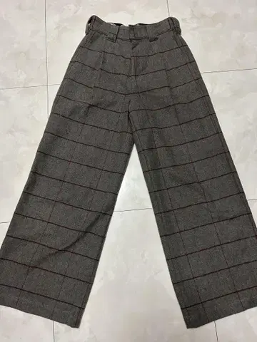 디키즈 Dickies 체크 무늬 와이드 팬츠 S