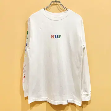 HUF 스누피 롱 T 소매 프린트 화이트 S