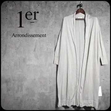 1er Arrondissement 울 x 레이온 혼방 롱 가디건