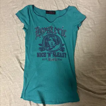 Hysteric Glamour 터콰이즈 반팔 티셔츠