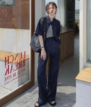 MANGROVE 하이웨스트 스트레이트 데님 셋업