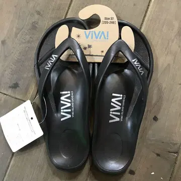 VIVA! 비바 아일랜드 비치 샌들 사이즈 24cm 블랙, 검정
