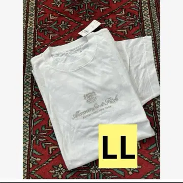 LL 아바클로 티셔츠 총 자수 Abercrombie & Fitch 화이트