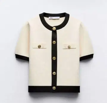 zara 숏 슬리브 니트 가디건