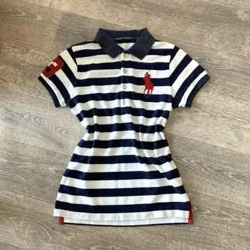 00s y2k 헤이세이 갸루 Ralph Lauren 스트라이프 빅 포니