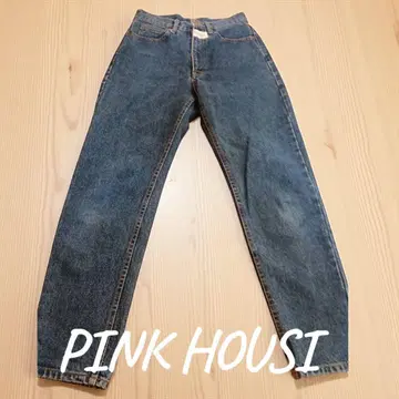 [ 희망 가격 세일 ] PINK HOUSI 다크 블루 스트레이트 데님