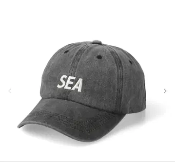 WIND AND SEA 로고 캡 블랙