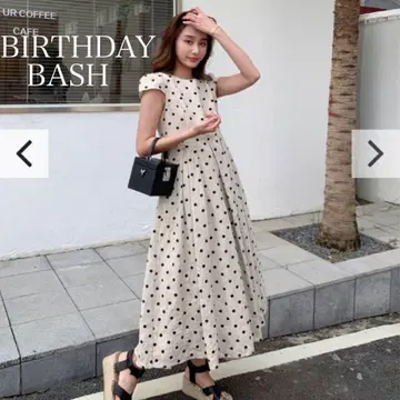 BIRTHDAY BASH 벌스데이 바쉬 린넨 도트 드레스 원피스