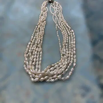 담수 펄 다중 스트랜드 목걸이