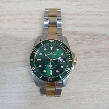 TECHNOS/테크노스 쿼츠 그린 베젤 T2118