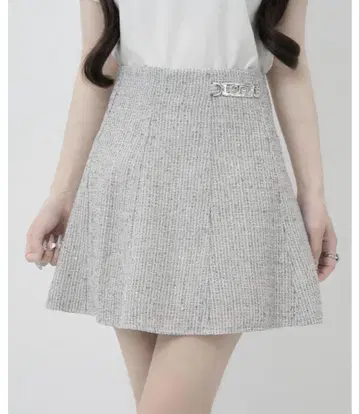루미뇽 lumi papillon tweed skirt 그레이 스커트
