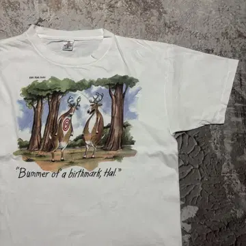 90년대 USA 제작 THEFARSIDE 조크 프린트 반팔 티셔츠 XL