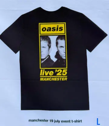 oasis live '25 MANCHSTER 한정판 티셔츠 L