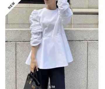 Heve 셔링 셔츠 페플럼