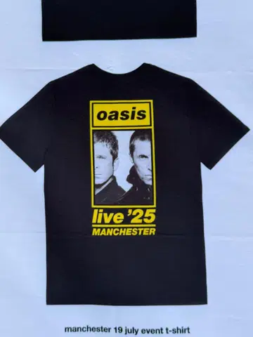 oasis live '25 MANCHSTER 한정판 티셔츠 M