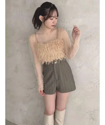 dazzlin 페더 라이크 뷔스티에 오렌지